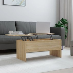 Sonoma tölgy színű szerelt fa dohányzóasztal 102x50,5x46,5 cm