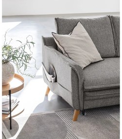 Szürke kinyitható sarokkanapé (jobb oldali) Charming Charlie – Miuform