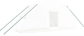 vidaXL fehér acélvázas melegház 12 m² 6 x 2 x 2,85 m