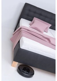 Kárpitozott ágy matraccal és tárolórekesszel VIOLET 180x200 cm antracit