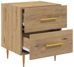 vidaXL Éjjeliszekrény 2 pcs Artisan tölgy 40 x 35 x 47,5 cm Faanyag