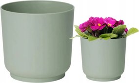 Matt zöld virágcserép Eco Recycled Satina 15x14,9cm