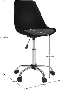 Irodai szék, fekete/sötétszürke, DARISA NEW