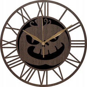 Halloween Dekoratív Falióra Veszélyes Sütőtök Scary Pumpkin 35 cm