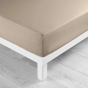 Bézs gumis pamut lepedő 90x190 cm Lina – douceur d'intérieur