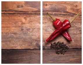 Edzett üveg tűzhely fedőlap szett 2 db-os 52x30 cm Pepper – Allstar