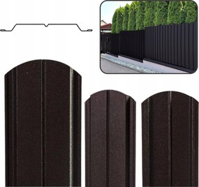 Gaja Fém Kerítésléc Kétoldalas Horganyzott Fekete Matt 90cm