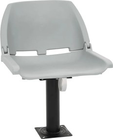 vidaXL 2 részes szürke összecsukható hajóülés párna nélkül 48x51x41 cm