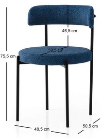 Gini Dark Blue and Black étkezőszékek, 2 db