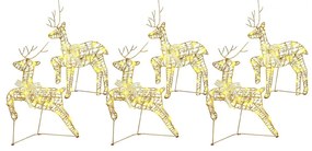 LED rénszarvasok 180 LED-del 6 pcs Arany PET