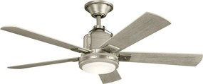 KICHLER KLF-COLERNE-52-BN DOLERNE Ventilátoros lámpa Nikkel, Könnyű Dió LED IP44