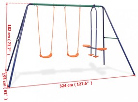kerti hintakészlet 4 db narancssárga üléssel