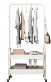Fehér Ruhaakasztó Állvány Akasztók Cipősszekrény Álló Ruhatár