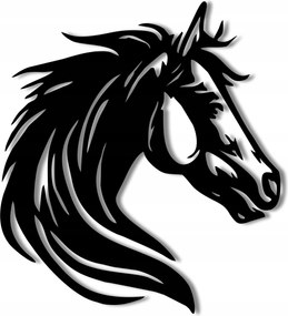 Lófej ló 60cm fali dekoráció Tömör Mdf áttört falikép