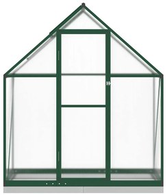 zöld alumínium melegház alapvázzal 169 x 58 x 202 cm