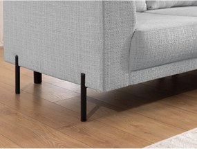 Világosszürke zsenília sarokkanapé (jobb oldali-L alakú) Mauris – Ropez