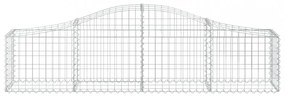 10 db íves horganyzott vas gabion kosár 200x30x40/60 cm
