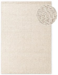 Krémszínű-elefántcsont színű kézi szövésű gyapjúkeverék szőnyeg 160x230 cm Majoli – Elle Decoration