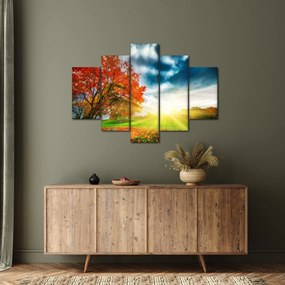 Napsütésben fürdő táj képe (150x105 cm)