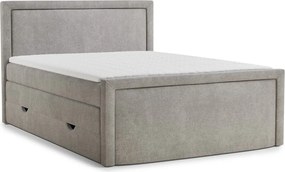 Szürkésbézs ágyneműtartós boxspring ágy 160x200 cm Fresco – Maison de Rêve