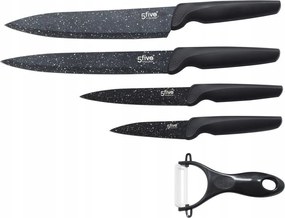 Késkészlet 4 db-os Kés +hámozó Készlet rozsdamentes acél