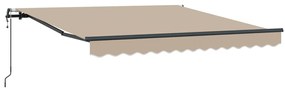 Automatikus Behúzható Napellenző Bézs 300x250 cm