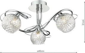 Dar Lighting REHAN REH0350 Plafonlámpa 3x40W/G9 IP20