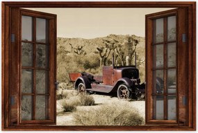 Poszterek 60x40 Lövöldözős autó Sivatag