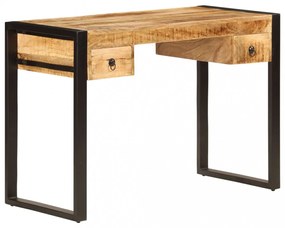vidaXL tömör mangófa íróasztal 2 fiókkal 110 x 50 x 77 cm