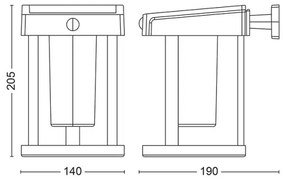 Philips - LED Napelemes érzékelős fali lámpa CAMILL LED/1,4W/3,7V IP44