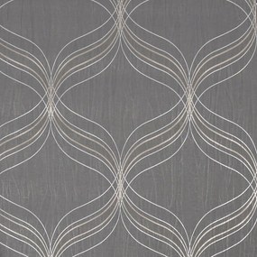 Szürke Mosható Vinil Tapéta Ezüst-arany Mintás