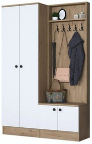 Pone White and Walnut I előszoba szett