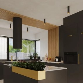 Sollux SL.1410 - Spotlámpa NERO 1xGU10/10W/230V 12,5 cm fekete/arany