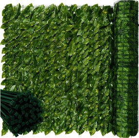 Mesterséges Sövény Borostyán kerítés erkély fal 5m x 50cm háló