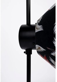 Fekete állólámpa textil búrával (magasság 158 cm) Jaylee – White Label