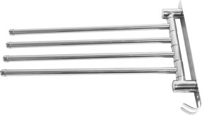 Törülközőtartó, ezüst, HOLDER