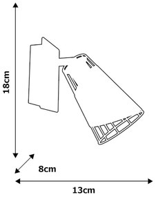 Fali spotlámpa RICK 1xE14/40W/230V