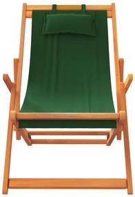 2 db összecsukható zöld szövet strandszék