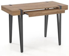Íróasztal Bernie (sötét fa + fekete). 1048753