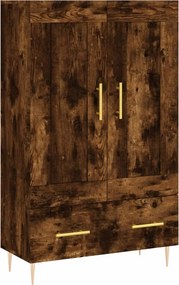 vidaXL füstös tölgy színű szerelt fa magasszekrény 69,5 x 31 x 115 cm