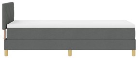 Boxpring ágy matraccal &amp; LED Sötétszürke 80x200 cm Szövet