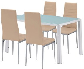 Mabel 4+1 étkező garnitúra bézs-szürke