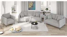 Világosszürke zsenília kanapé 140 cm Freya – Ropez