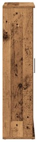 antik fa színű fürdőszobaszekrény tekercstartóval 39x22x90 cm