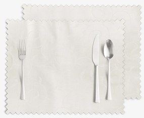 Goldea ünnepi teflonos reggeliző alátét - tej színű nagy ornamentekkel ékesített - 2db 30 x 40 cm