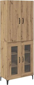 vidaXL Magasfiú Artisan tölgy 69,5 x 34 x 180 cm Faanyag
