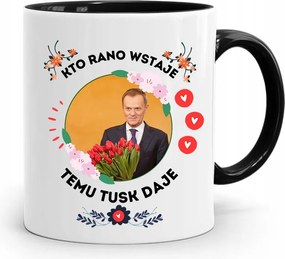 Donald Tusk Fekete Bögre Platform Ajándék fényképes nyomtatással