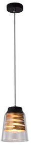 Fekete függőlámpa üveg búrával Fresno – Candellux Lighting