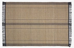 Fekete-natúr színű kétoldalas tengerifű szőnyeg 160x230 cm Brunilda – Kave Home