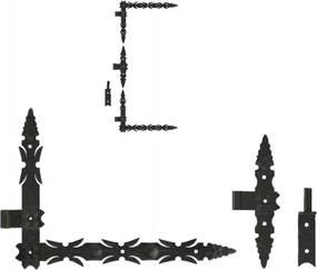 Kovácsoltvas Zsanér Retro 400X300 Kpl 2DB